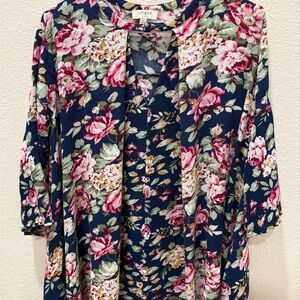 Umgee Floral Blouse
